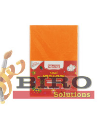 Fetru autoadeziv, 20x30cm, 180g/m2, orange, 5 foi, MAXI